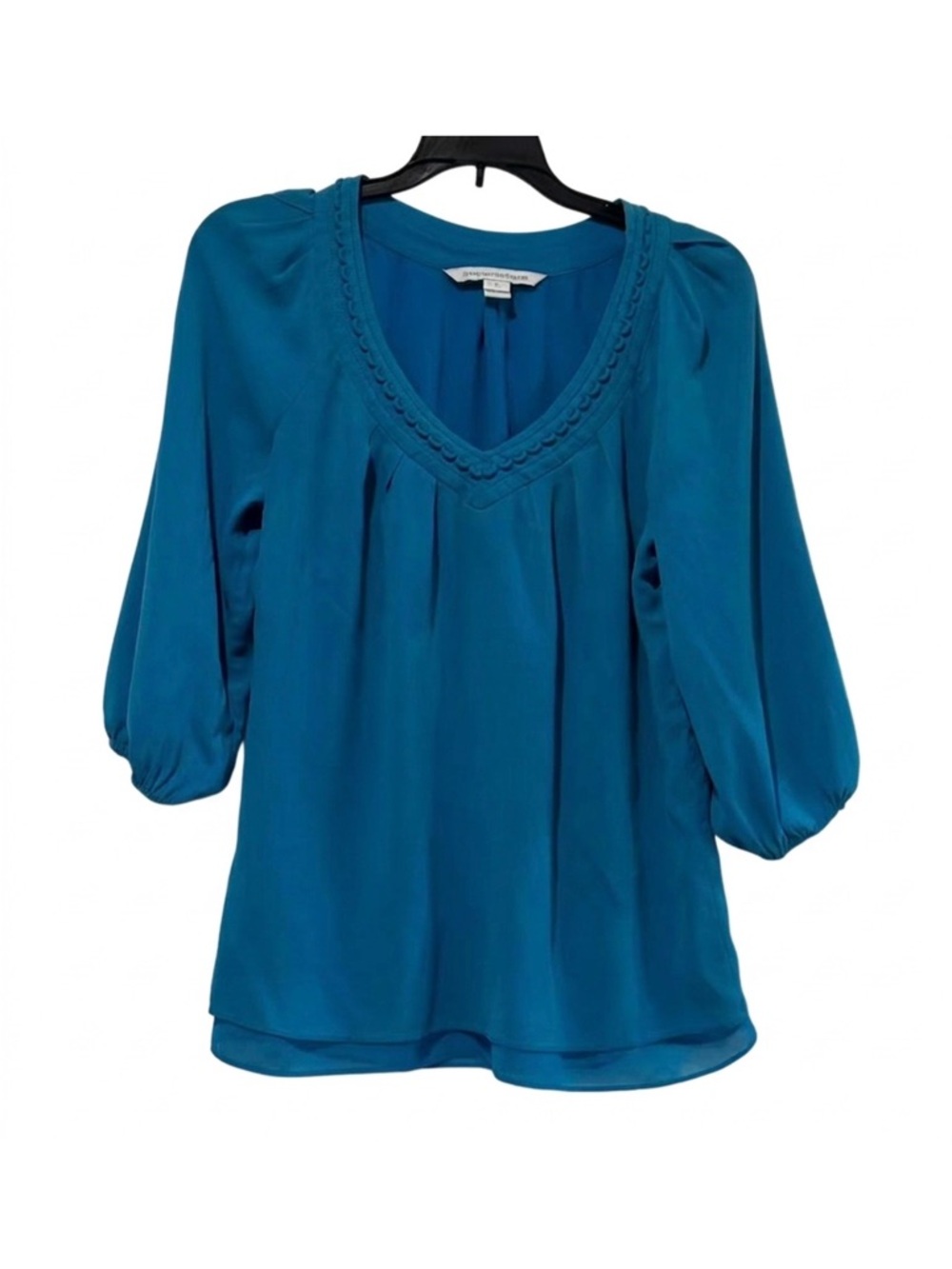 Diane von Furstenberg Blue Silk Blend Davi Tunic Top Size Small
